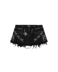 BEFORETHEFALL BLACKOUT DENIM MINISKIRT
