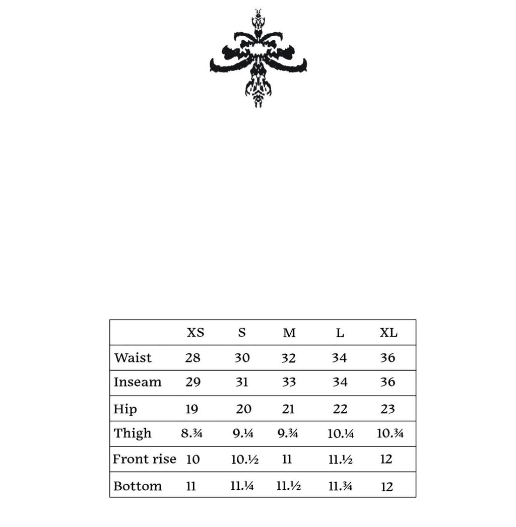 BEFORETHEFALL WOLF GREY JEANS size guide