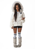 BEFORETHEFALL WHITE PUFFER JACKET