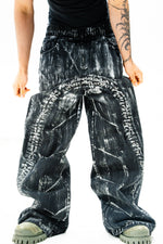 BEFORETHEFALL SHATTERED DENIM SWEATS